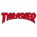 thrasher sticker die cut logo (red)