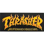 thrasher sticker fire logo (black/yellow)