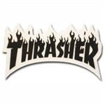 thrasher sticker flame (black)