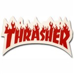 thrasher sticker flame (red)