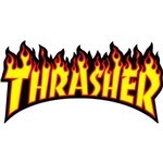 thrasher sticker flame medium (yellow)