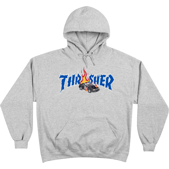 thrasher sweatshirt hood cop car (grey)