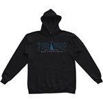thrasher sweatshirt hood pyramid (black)