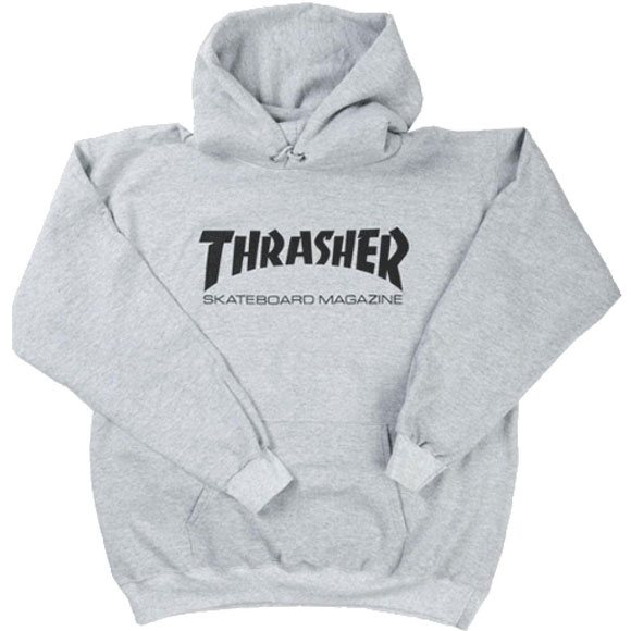 thrasher sweatshirt hood skate mag (grey)