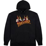 thrasher sweatshirt hood sucka free neckface (black)
