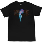 thrasher tee shirt atlantic drift (black/orange)