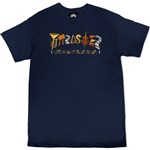 thrasher tee shirt fillmore logo (navy)