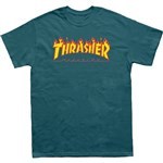 thrasher tee shirt flame logo (galapagos)
