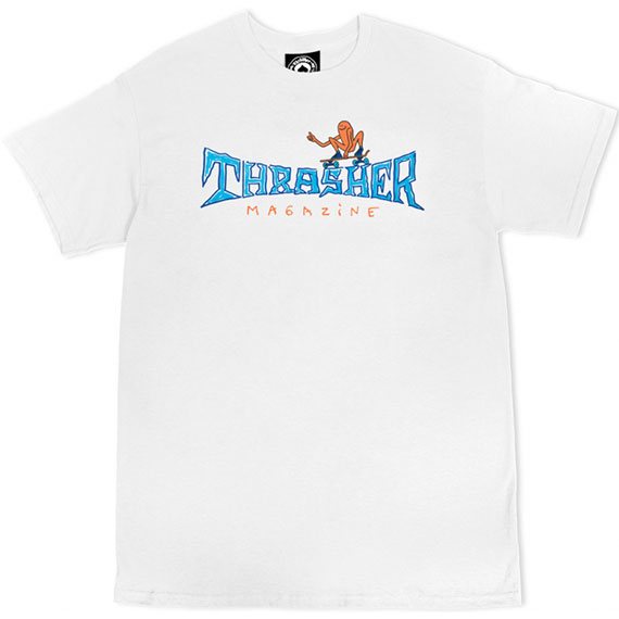 thrasher tee shirt gonz thumbs up (white)