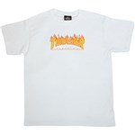 thrasher tee shirt kids flame (white)