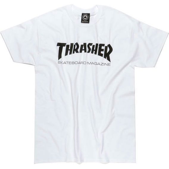 thrasher tee shirt kids skate mag (white) youth