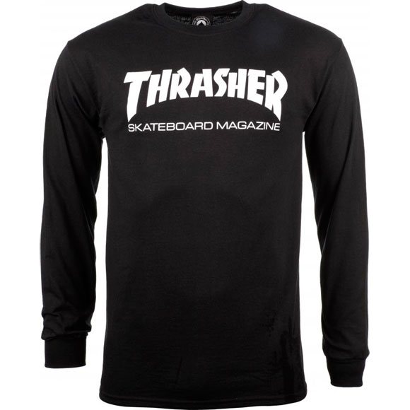 thrasher tee shirt long sleeves skate mag (black)