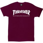 thrasher tee shirt skate mag (maroon)