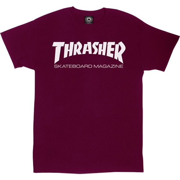 thrasher tee shirt skate mag (maroon)