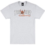 thrasher tee shirt toy machine pyramid (ash grey)