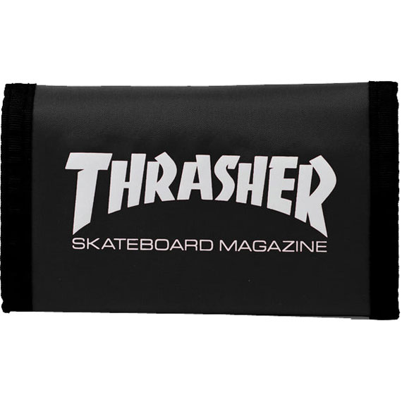 thrasher wallet tri-fold skate mag (black)