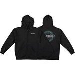 thunder sweatshirt hooded zip worldwide (black)