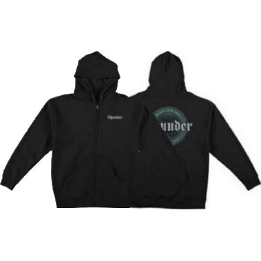 thunder sweatshirt hooded zip worldwide (black)