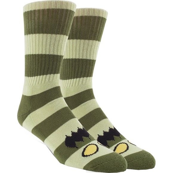 toy machine socks monster big stripe (green)