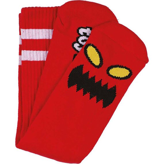 toy machine socks monster face (red)