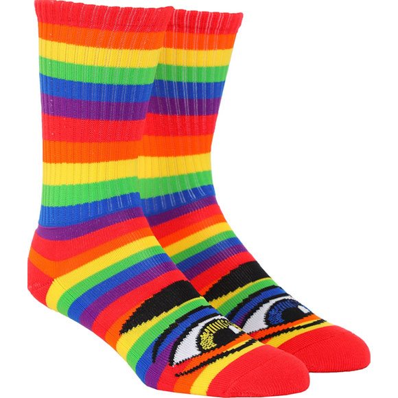 toy machine socks sect eye rainbow (multi)