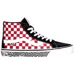 vans shoes skate sk8-hi reissue grosso 84' (black/red check)