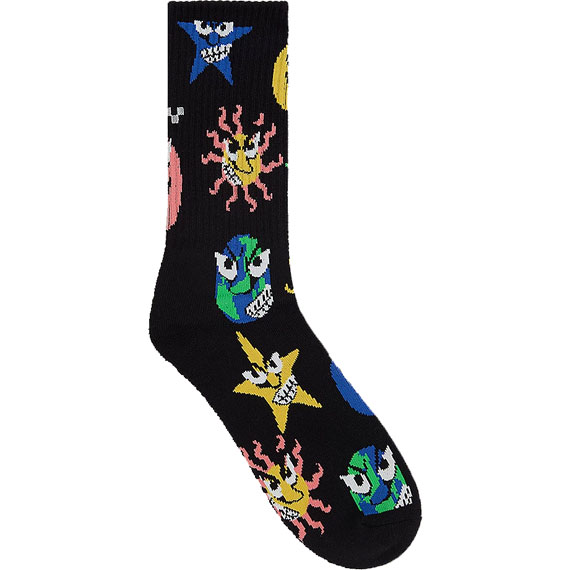 vans socks skate clay (black)