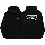 vans sweatshirt hood full patched (black/white)