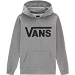 vans sweatshirt kids hood classic (cement heather/black)