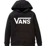 vans sweatshirt kids toddler hood classic (black/white)