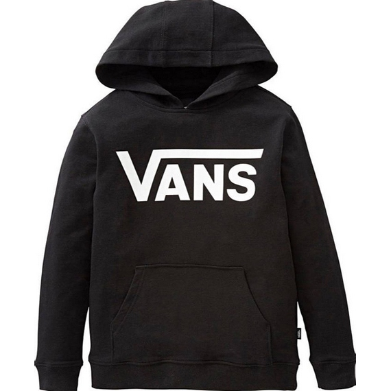 vans sweatshirt kids toddler hood classic (black/white)