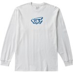 vans tee shirt long sleeves retro drop v (white)