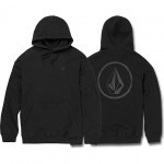 volcom sweatshirt hood skate vitals (black)