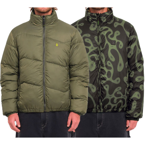 volcom jacket fa zephyr wallstone (wintermoss) reversible