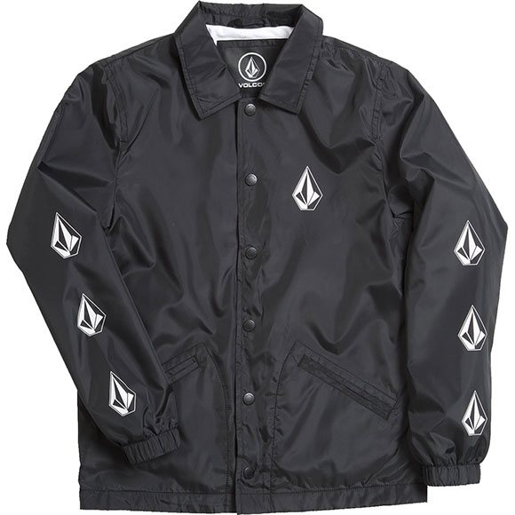 volcom jacket kids coach brews (black print)