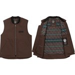 volcom jacket vest skate vitals collin provost (dark brown)