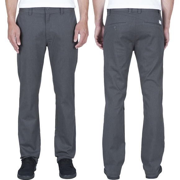 volcom pants chino frickin modern stretch (charcoal heather)