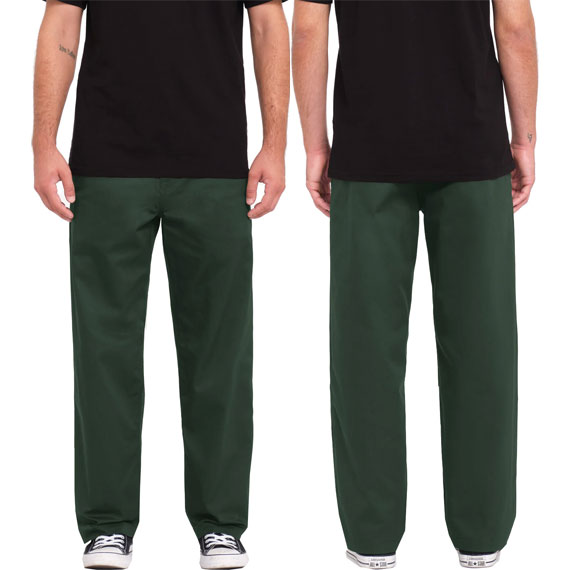 volcom pants chino frickin skate (dark forest)