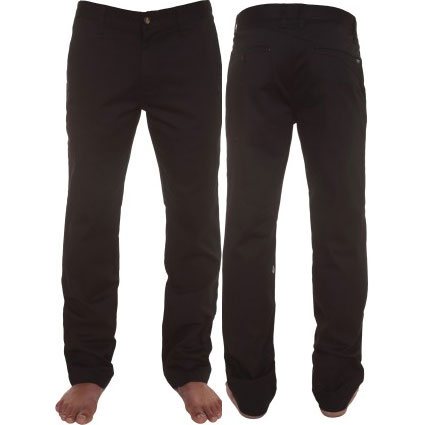volcom pants chino frickin modern stretch (black)