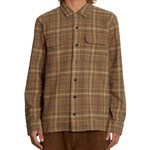 volcom shirt flannel skate vitals grant taylor (dark khaki)