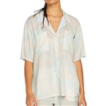 volcom shirt grils short sleeves palmy nites (melon)
