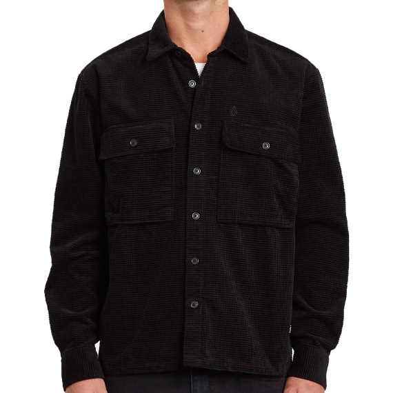 volcom shirt long sleeves louie lopez workshirt (black)