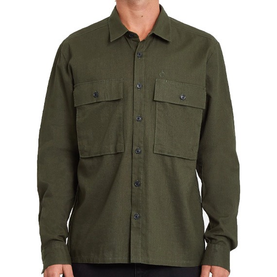 volcom shirt long sleeves louie lopez workshirt (duffle bag)