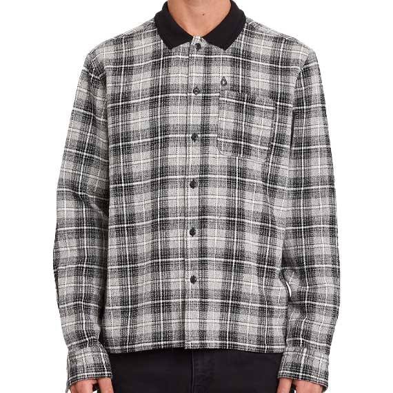 volcom shirt long sleeves louie lopez flannel (black)