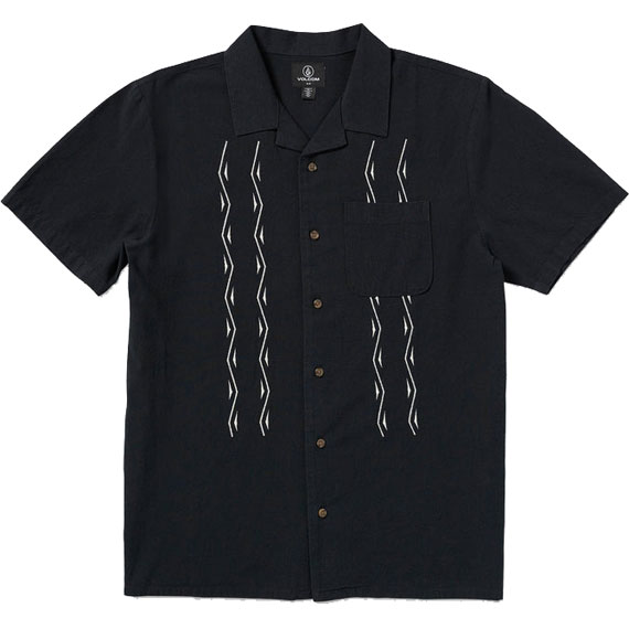 volcom shirt short sleeves bayamostone (black)