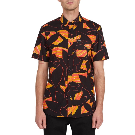 volcom shirt short sleeves secret leaf (black)