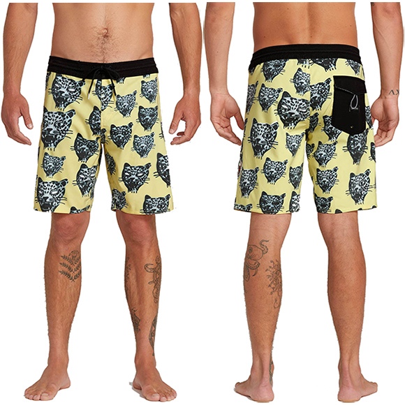 volcom short boardshort ozzie stoney 19 (lime)