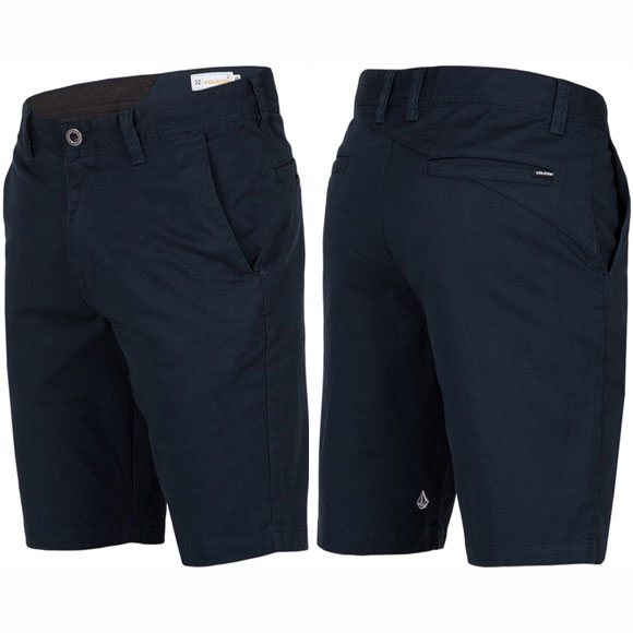 volcom short chino frickin modern stretch (dark navy)