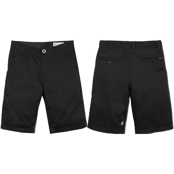 volcom short kids chino frickin (black)