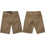 volcom short kids chino frickin (khaki)